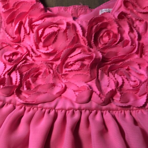 Neon pink Floral Appliqué Dress with built in layers and crinoline by Carter’s - Picture 12 of 15